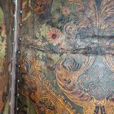 Late 18th-century Belgian embossed leather folding screen – after Daniel Marot