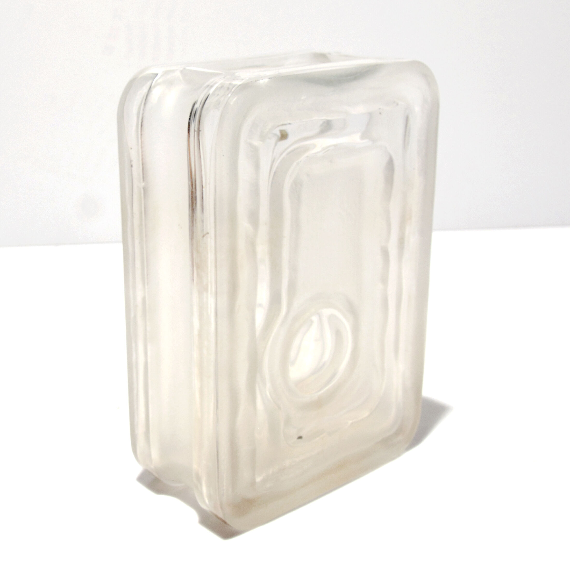 1970s modernist crystal vase, noritake, japan