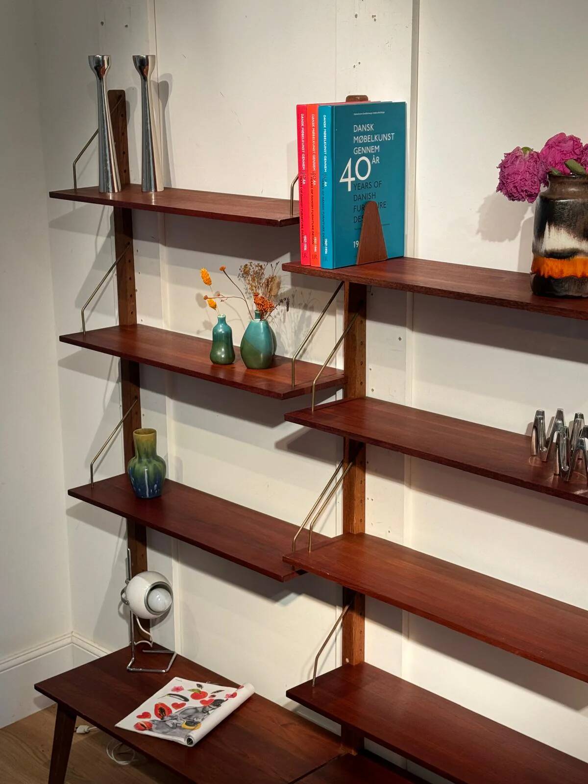 Vintage Scandinavian "Alva" library in teak