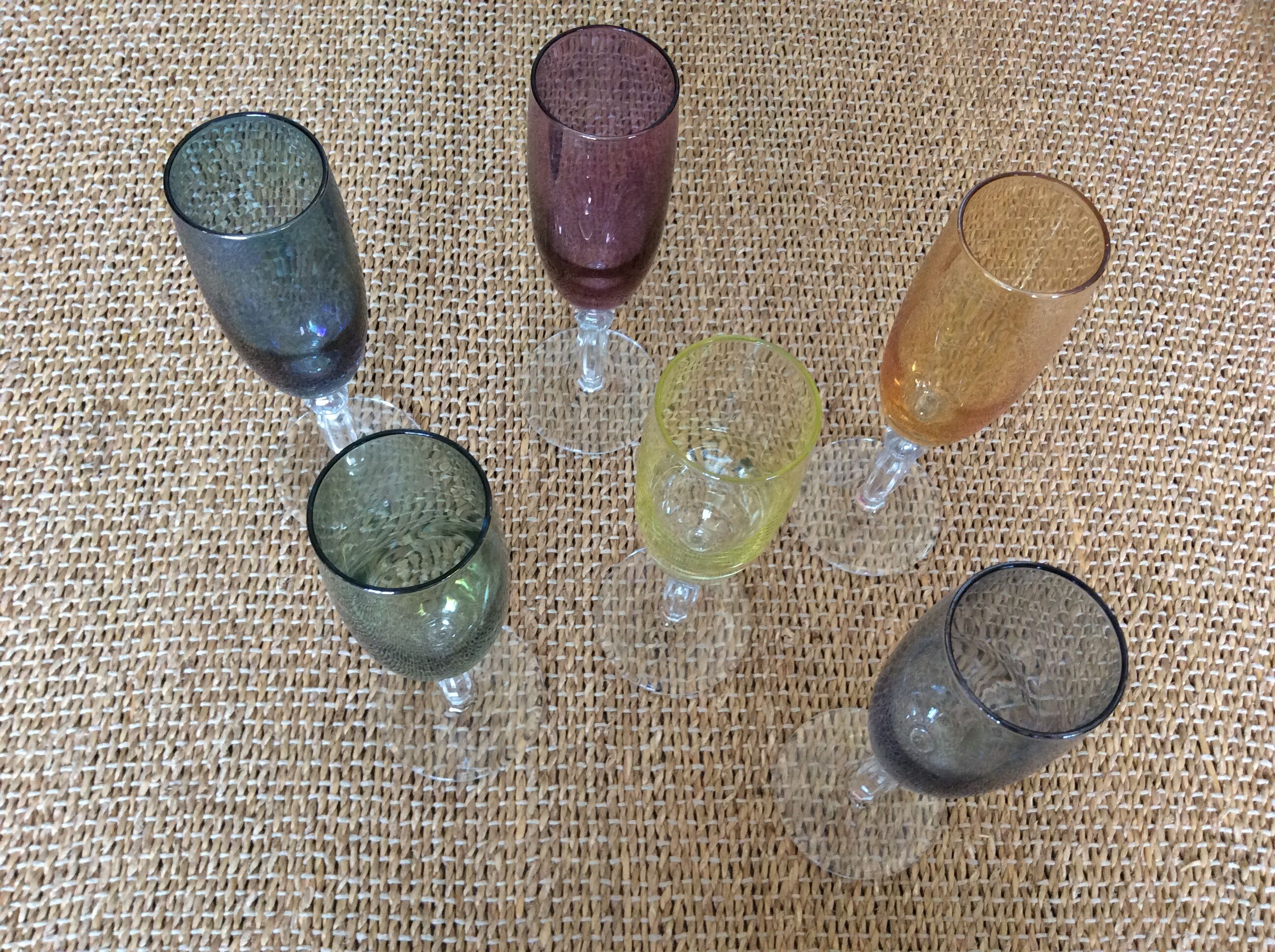 6 champagne flutes