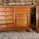 Low sideboard and jam cupboard set - solid wood