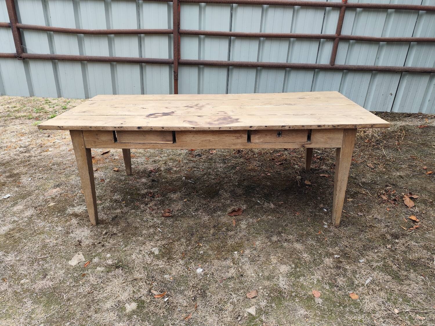 200 cm Solid oak farmhouse table