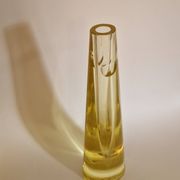 Bohemian soliflore vase, citrine glass