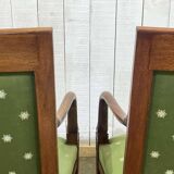 Paire de fauteuils style Empire en acajou, travail des années 50