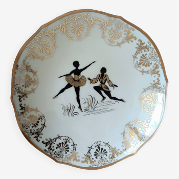 Porcelain jewelry box decorated with Limoges dancers