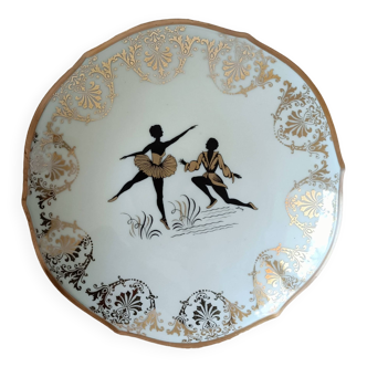 Porcelain jewelry box decorated with Limoges dancers