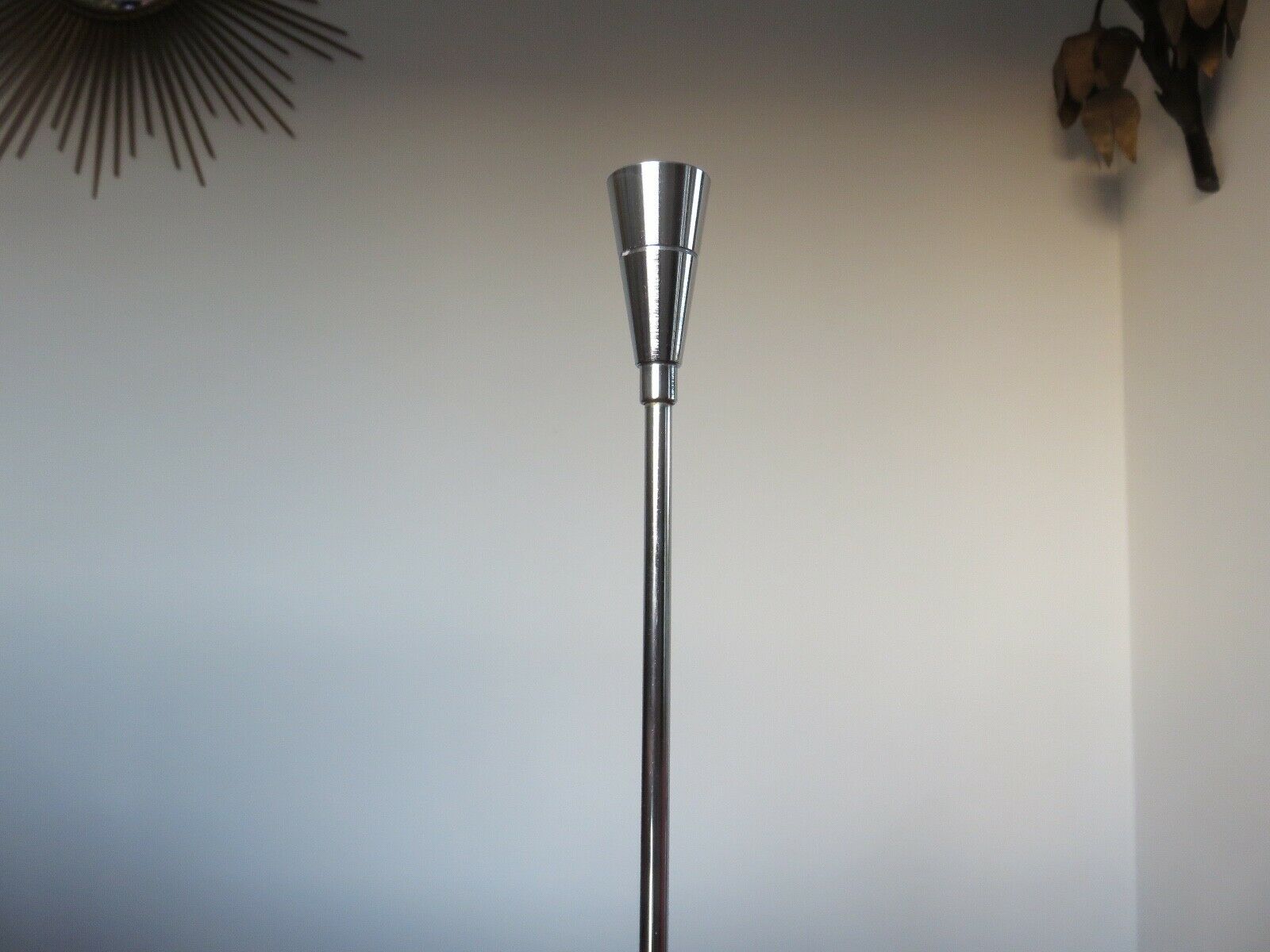Scandinavian candlestick in chrome metal 1970