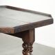 Antique English walnut side/center table with turned legs from around 1680