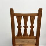 Set of 4 pine chairs, 1970s