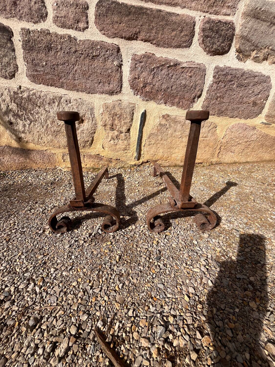 Paire de chenets ancien