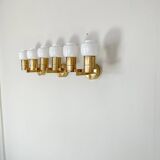Brass and opaline glass wall lamps by Hans-Agne Jakobsson in mid-century style, Sweden, 1960s.