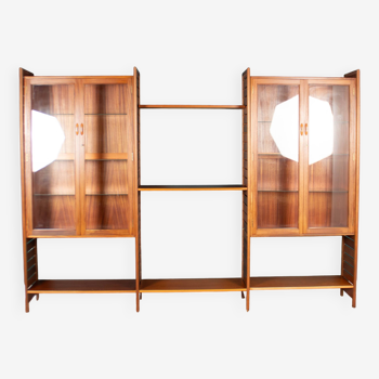 Retro Teak 1960s Mid Century Three Bay Ladder Shelving System