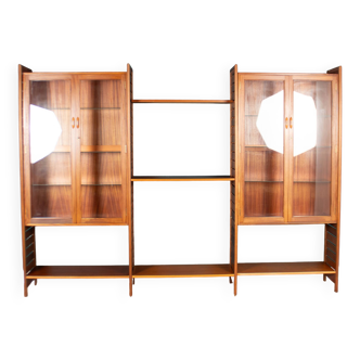 Retro Teak 1960s Mid Century Three Bay Ladder Shelving System