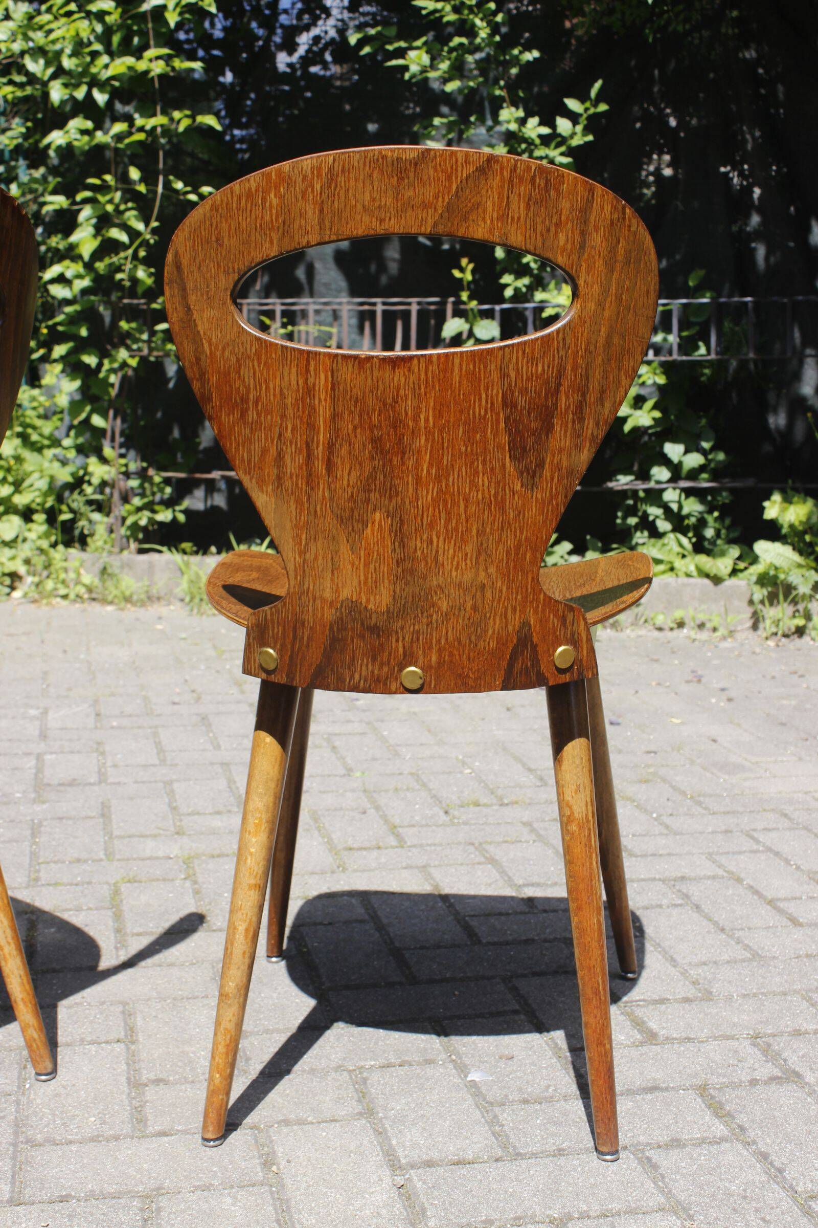 Pair of "Fourmi" bistro chairs Baumann France 1960s