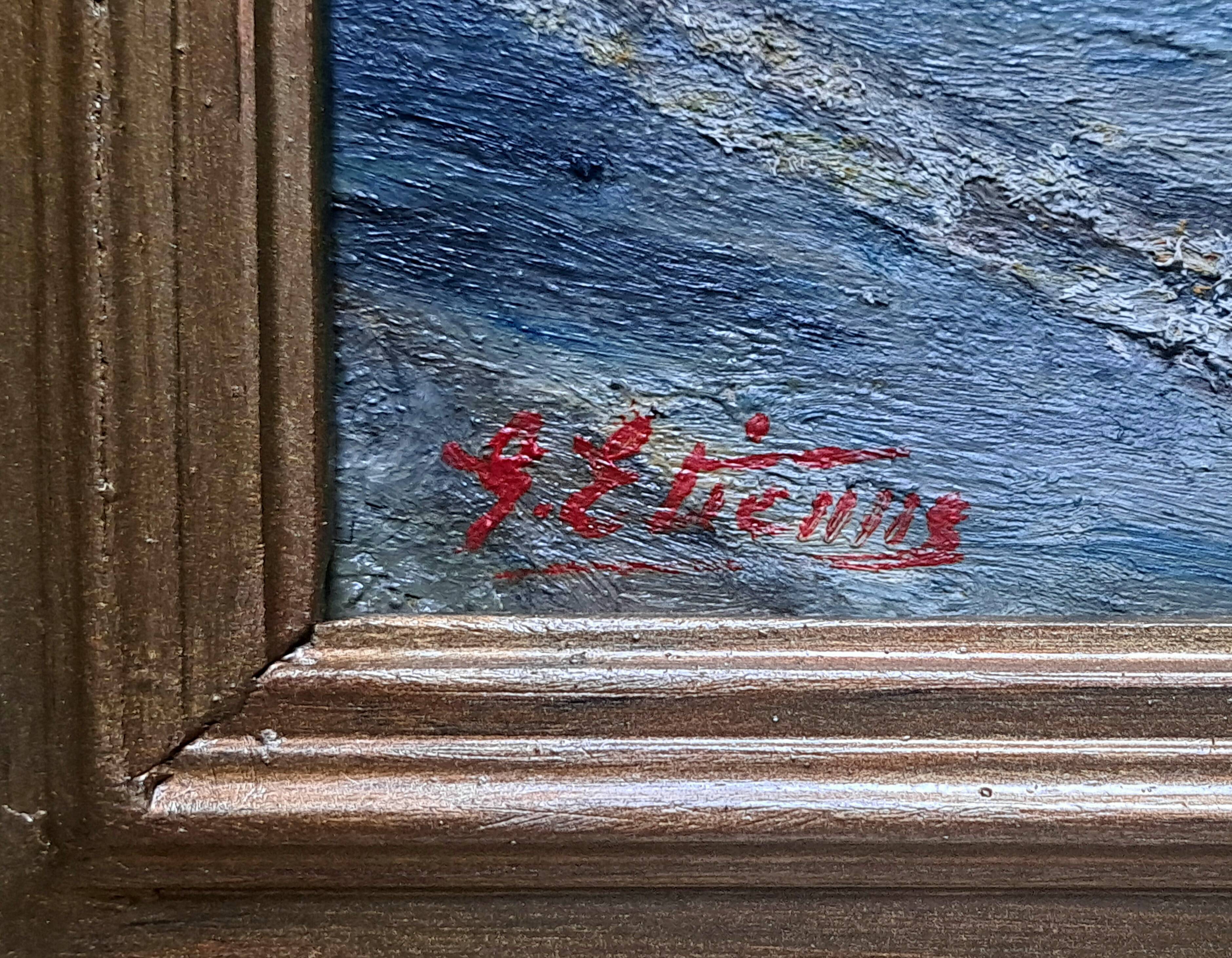 Impressionist painting signed oil on canvas hôtel vassal sarlat 19th c.