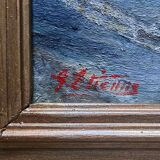 Impressionist painting signed oil on canvas hôtel vassal sarlat 19th c.