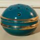 Art Deco green & gold flower ball vase