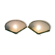 2 appliques en verre style Hollywood Regency par Massive, Belgique
