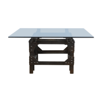 Coffee Table Of Cast Iron And Glass