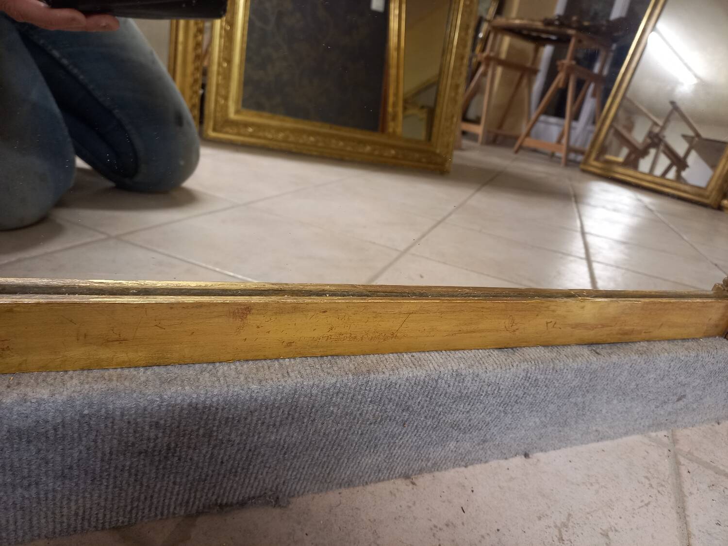 Louis Philippe period mirror 146 x 80