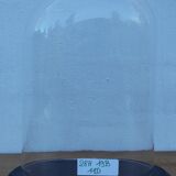 Old oval glass wedding globe 28 cm high glass bell