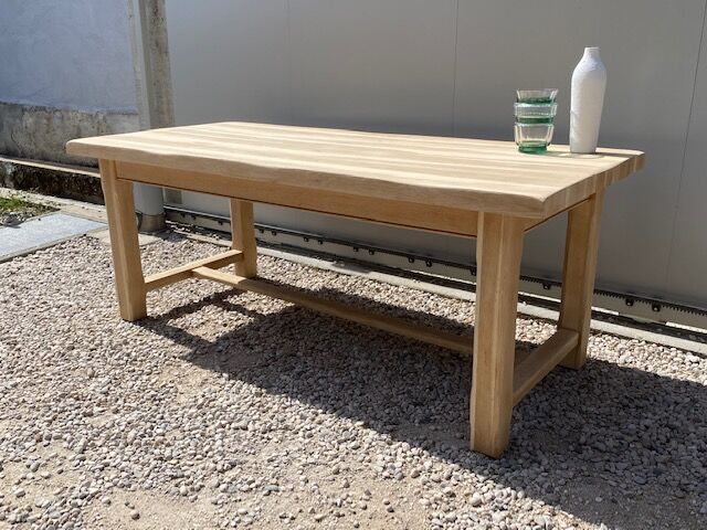 Stripped farmhouse table extensions up to 280 cm