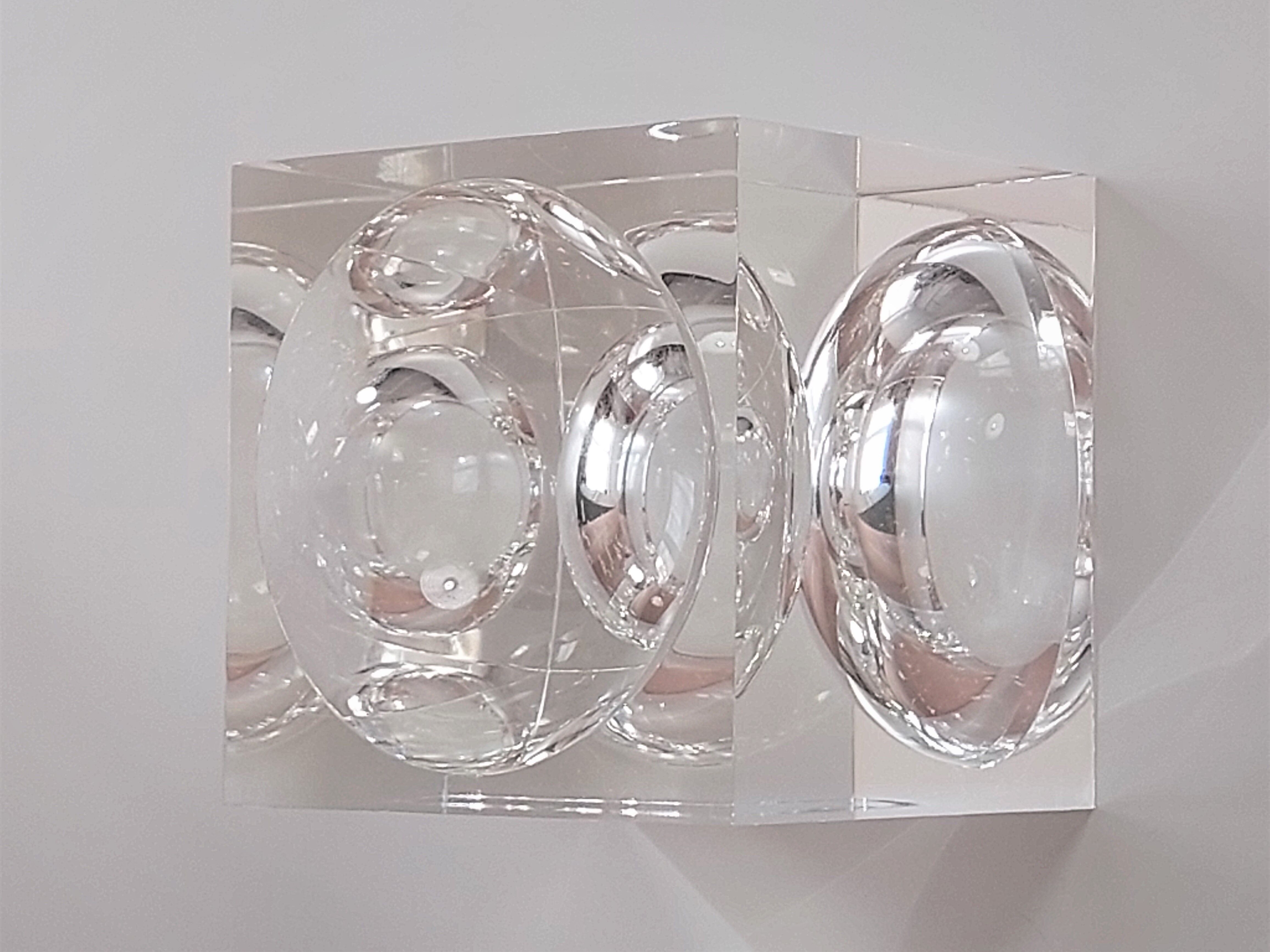 Acrylic Op-Art Sculpture by Team Guzzini 1970's.