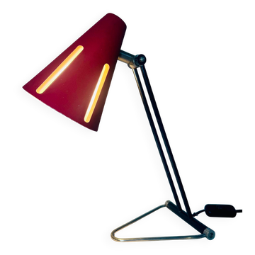 Model 1 'Sun Series' Desk Lamp By H. Busquet For Hala Zeist, The Netherlands, 1950S