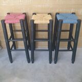 Set of three bar stools