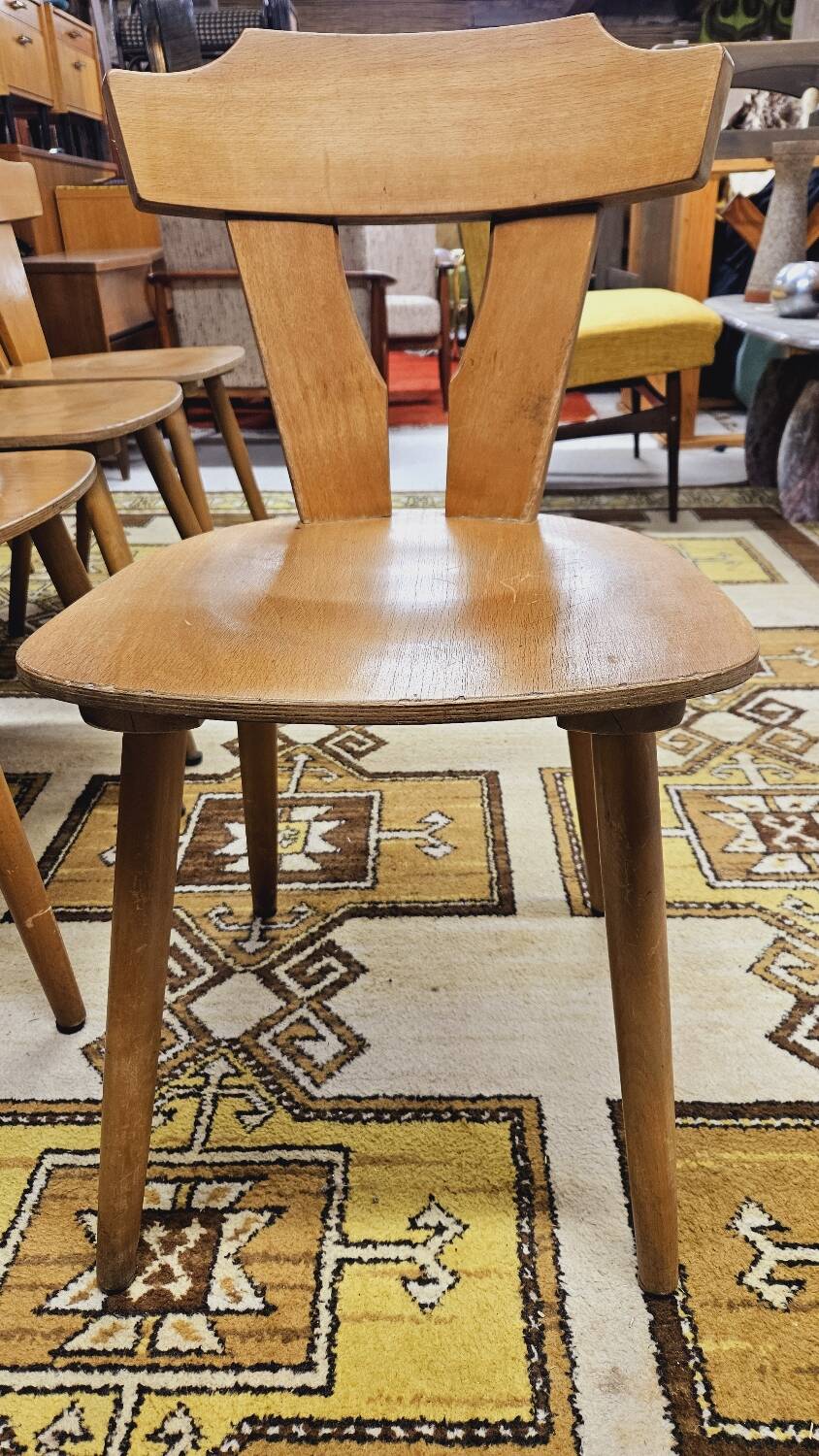 Set of 8 bistro chairs from the 1960s