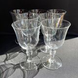 Baccarat – glasses size n°2 - art nouveau - blown plain crystal - service vence