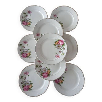 Dessert plates x9 Sarreguemines & Digoin