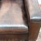Leather club armchair