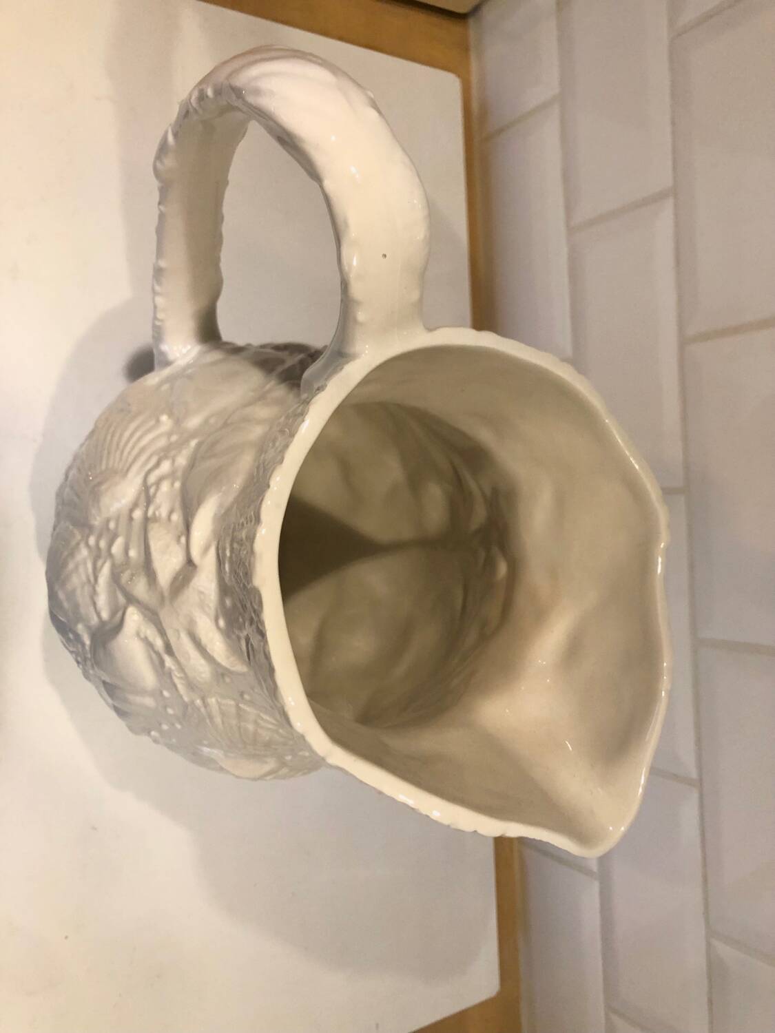 Large “shell” slip carafe