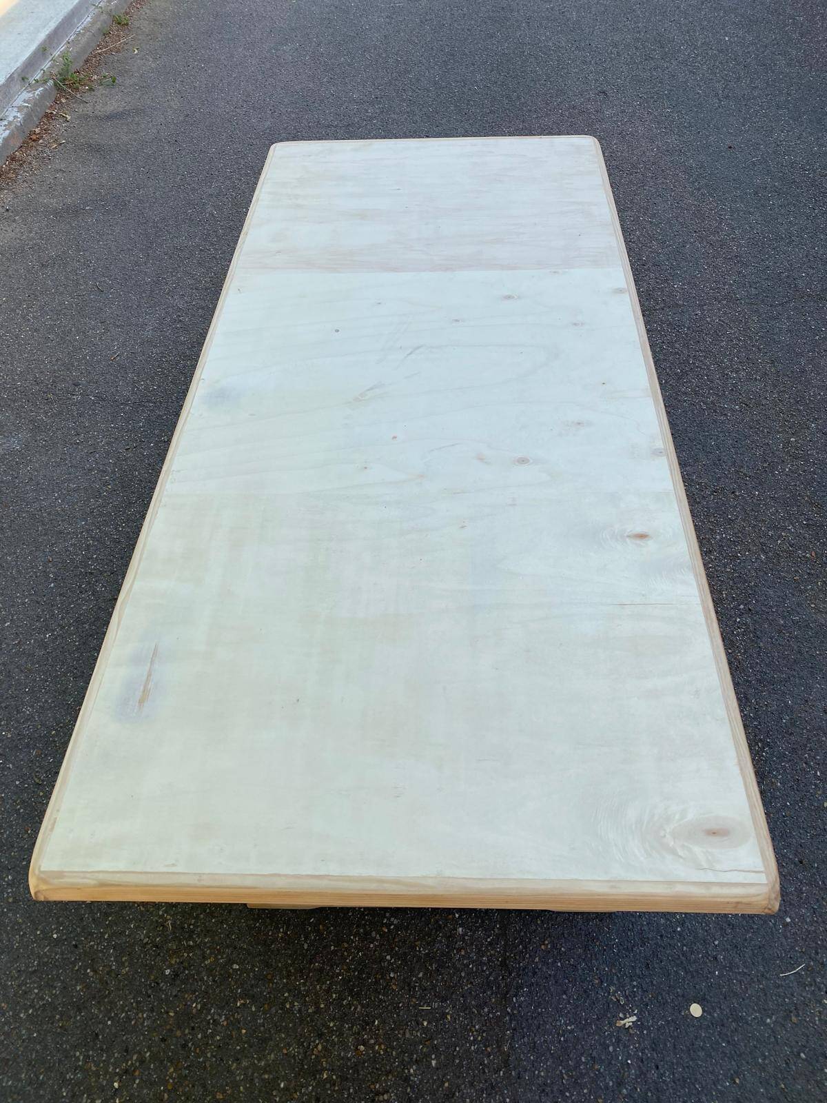 Renovated monastery farmhouse table in 20th century pine wood 180cm