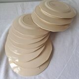 Set of 11 plates model 5041 Digoin Sarreguemines. Vintage ironstone