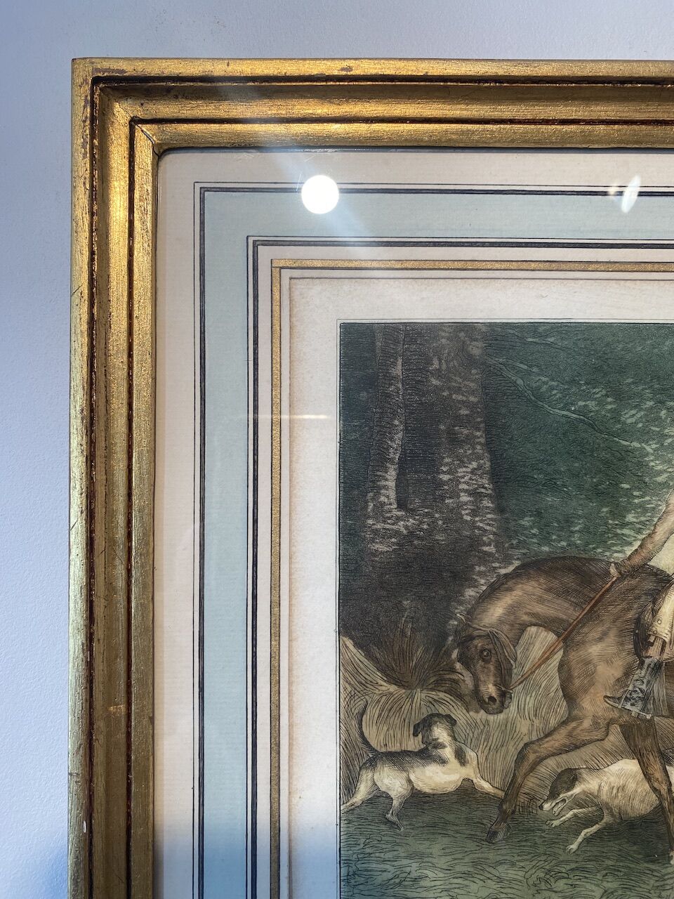 Gravure Chasseurs égarés début XX siècle