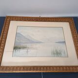 Pastel landscape signed ambroise 1914