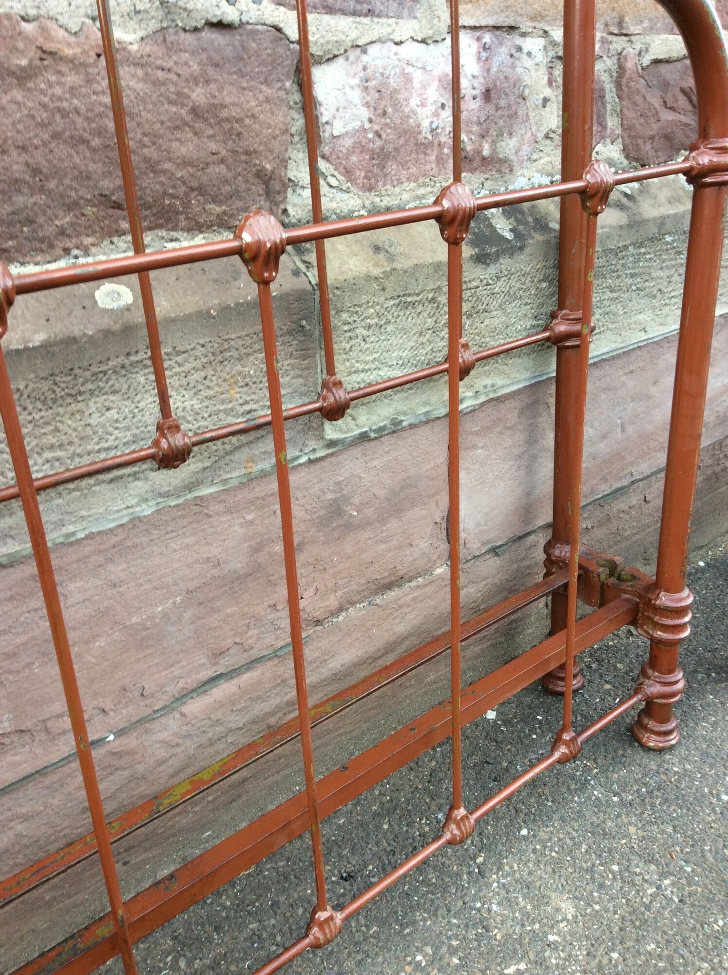 Pair of vintage in wrought iron bed heads 1920