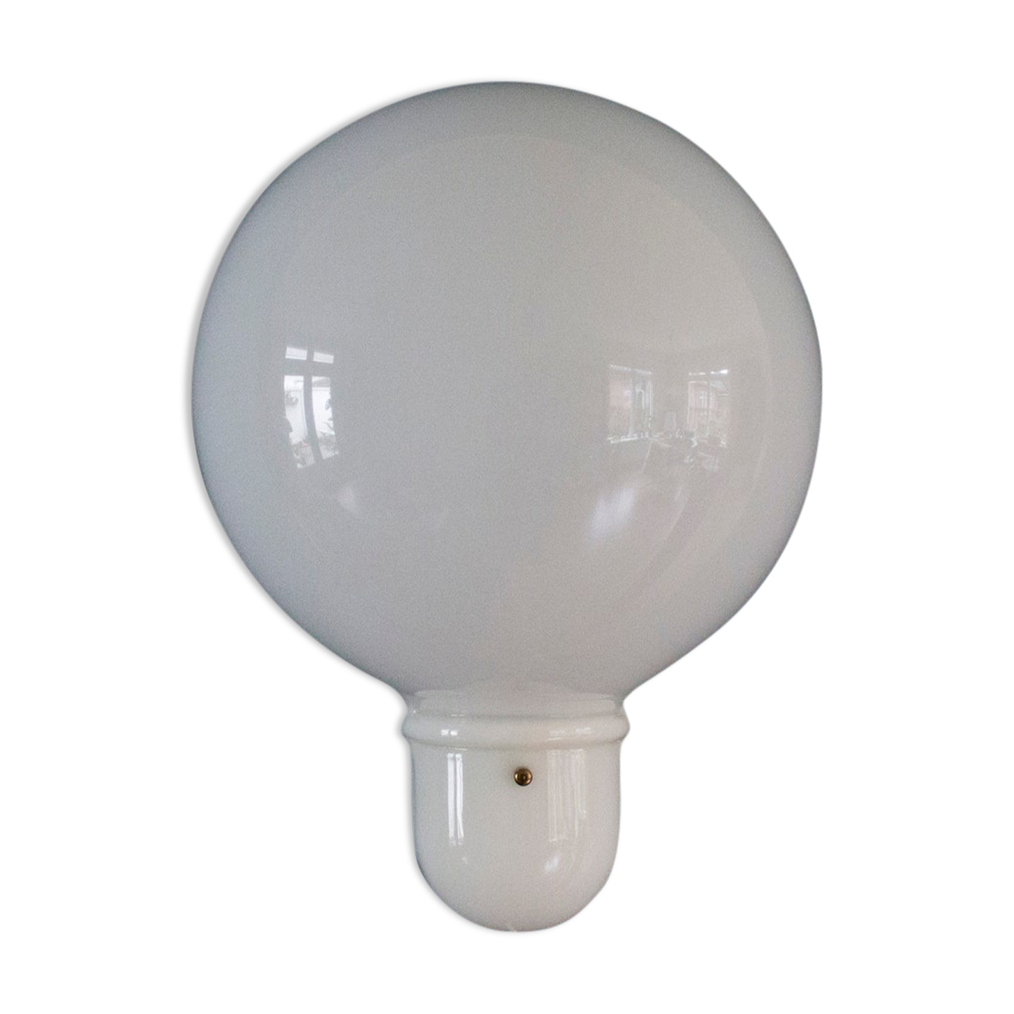 Space age perspex balloon wall lamp, white wall sconce, mushroom, acrylic vintage lighting