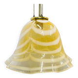 Original Venetian Murano Striped Art Glass Pendant Lamp Fazzoletto, Italy,