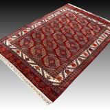 Turkmen Kizil-ayak Bukhara Rug: 2.65 X 1.85 - Handmade