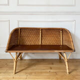Vintage rattan children's bench