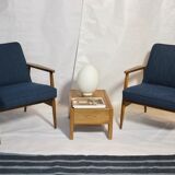 Armchairs created by M. Zieliński year 60 blue fabric