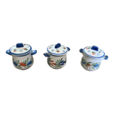 Set of 3 henriot pots
