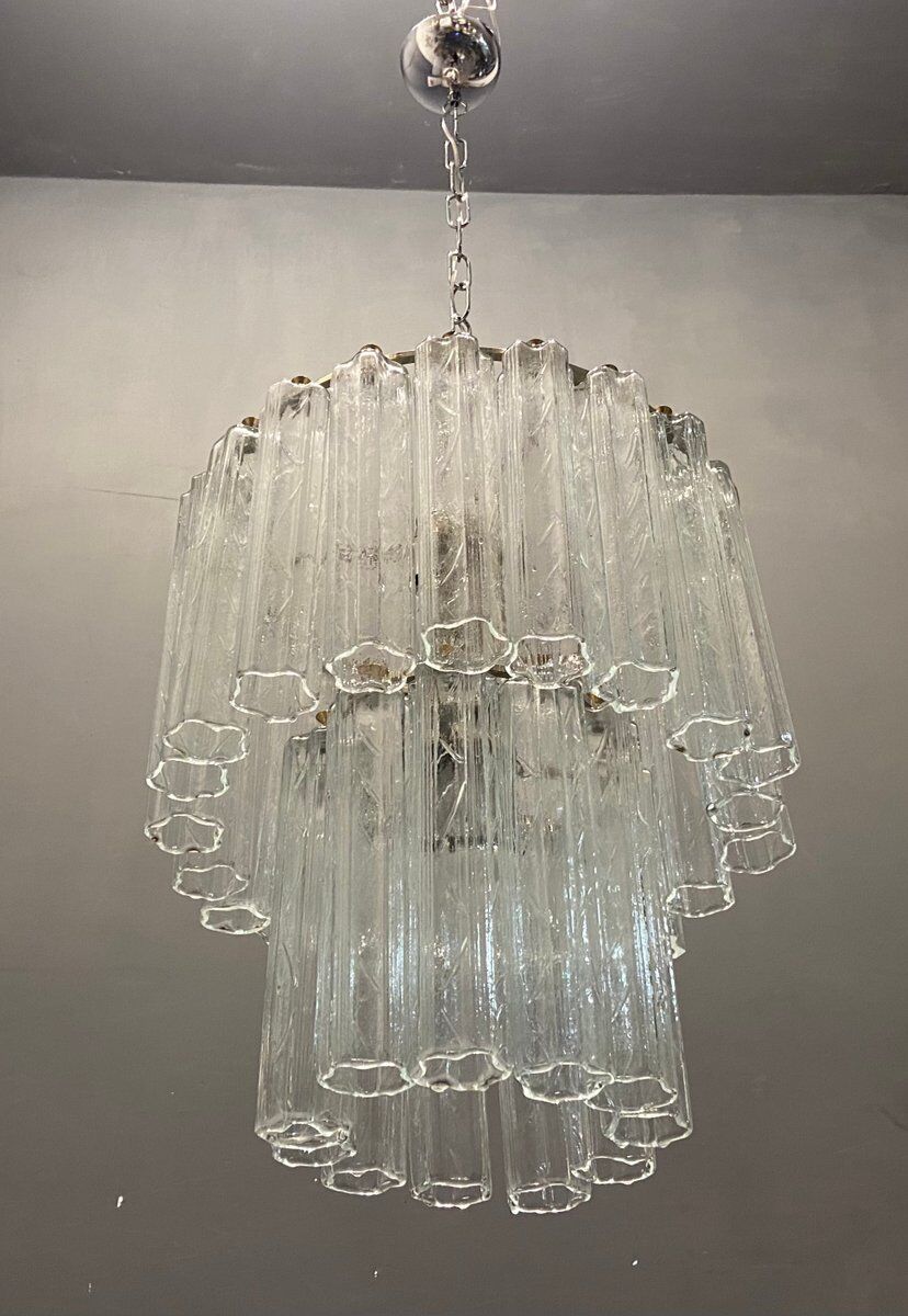 Mid-century italian murano glass tronchi tube lamp