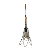 Lampe bois et fer à suspendre