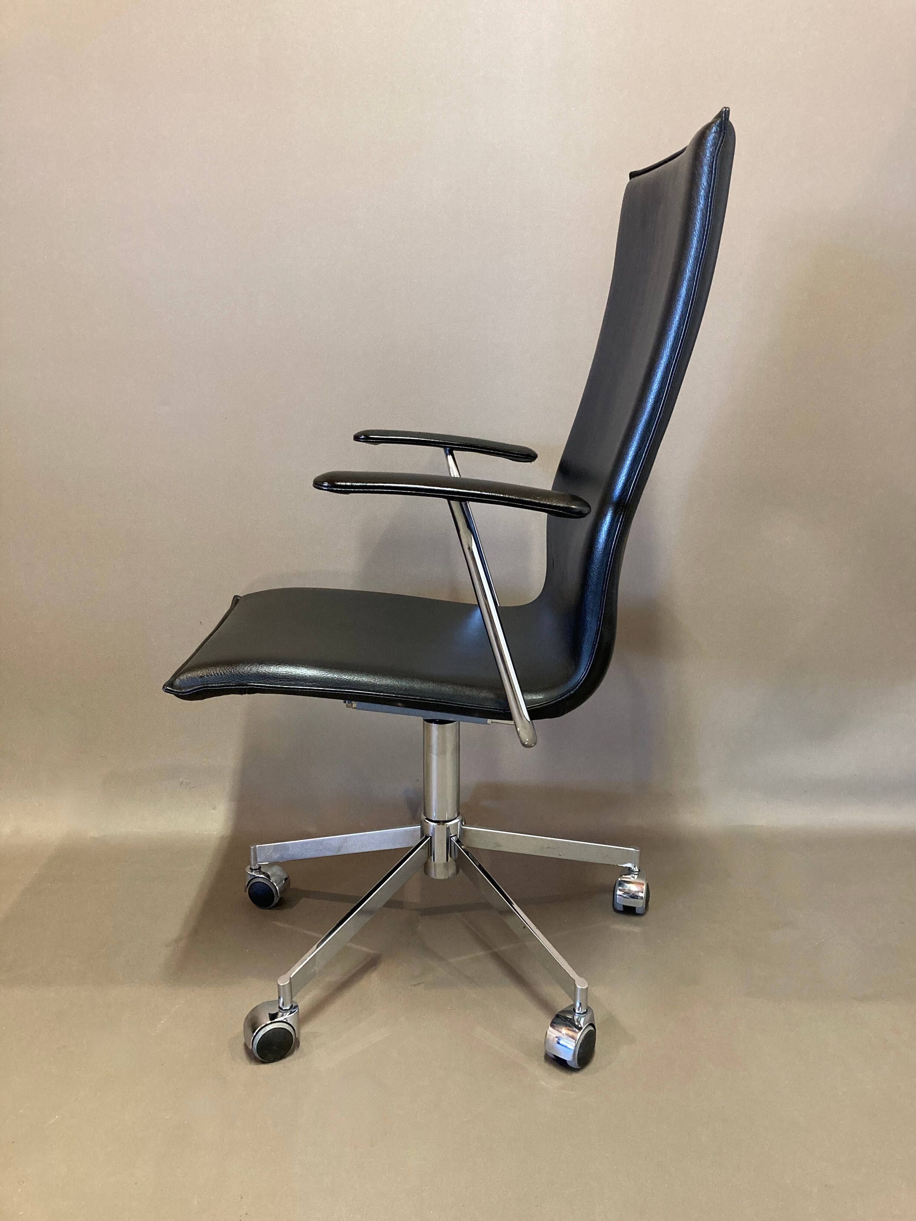 Leather office chair "bent krogh"