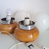 Paire de lampes de chevet vintage