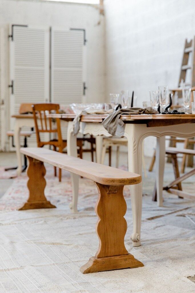 Antique wooden bench